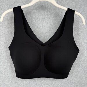 Honey Love Womens SoftForm Bra Size 38D/DD Vamp Black Pullover Wireless LWBR0102